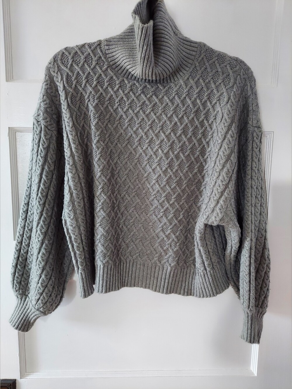 Truth Turtleneck Cable Knit Cropped Sweater